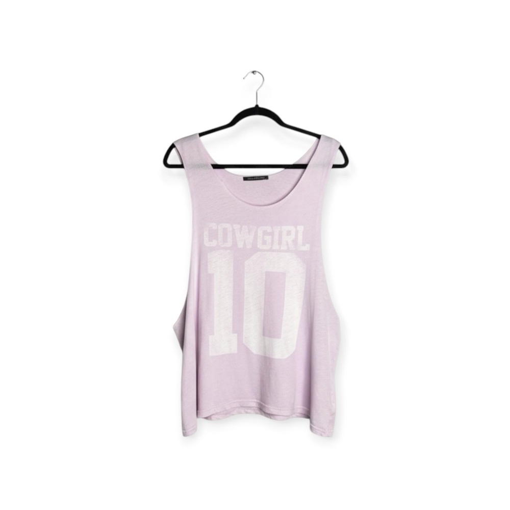 OG: Wildfox Couture ♕ Cowgirl 10 Cutoff Muscle Tee Tank Top ♕ Lilac Blush ♕ Med - Picture 2 of 16